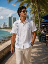 Load image into Gallery viewer, Yucatan Mexico Embroidered Guayabera