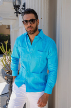Load image into Gallery viewer, Mojito Long Sleeve Linen Guayabera