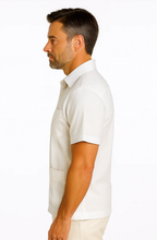 Load image into Gallery viewer, Men’s Wrinkle-Free Linen Blend Short Sleeve Guayabera