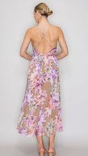 Load image into Gallery viewer, Empire Waist Cross Back Midi Dress