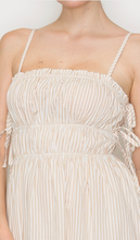 Load image into Gallery viewer, Side Tie Gathered Midi Dress