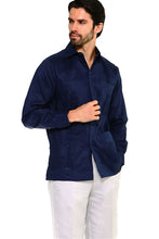 Load image into Gallery viewer, Long Sleeve Poly/Cotton Guayabera
