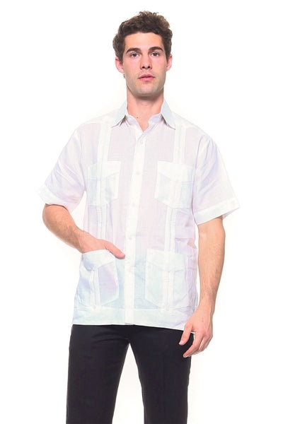 chinese dress ladies Mojito Short Sleeve Linen Guayabera – El Waterloo