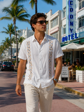 Load image into Gallery viewer, Yucatan Mexico Embroidered Guayabera
