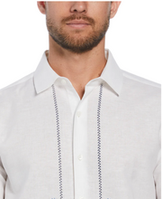 Load image into Gallery viewer, Linen Blend L-Shape Embroidered Shirt
