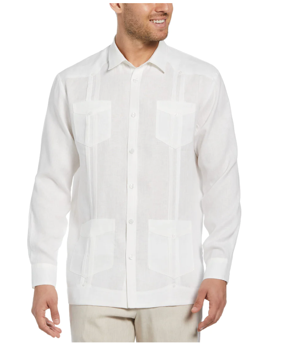 Cubavera Long Sleeve Irish Linen Guayabera