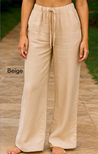 Load image into Gallery viewer, Women's 100% Linen Drawstring Pant
