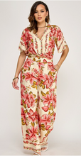 Load image into Gallery viewer, Scarf Print Flutter Sleeve Knot Front Top with Pants Set
