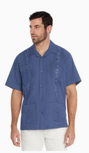 Load image into Gallery viewer, Omega Short Sleeve Poly/Cotton Guayabera
