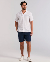 Load image into Gallery viewer, COTTON BLEND GEO EMBROIDERED SHIRT
