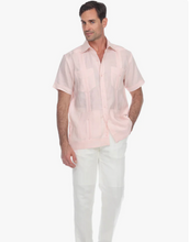 Load image into Gallery viewer, Mojito Short Sleeve Linen Guayabera
