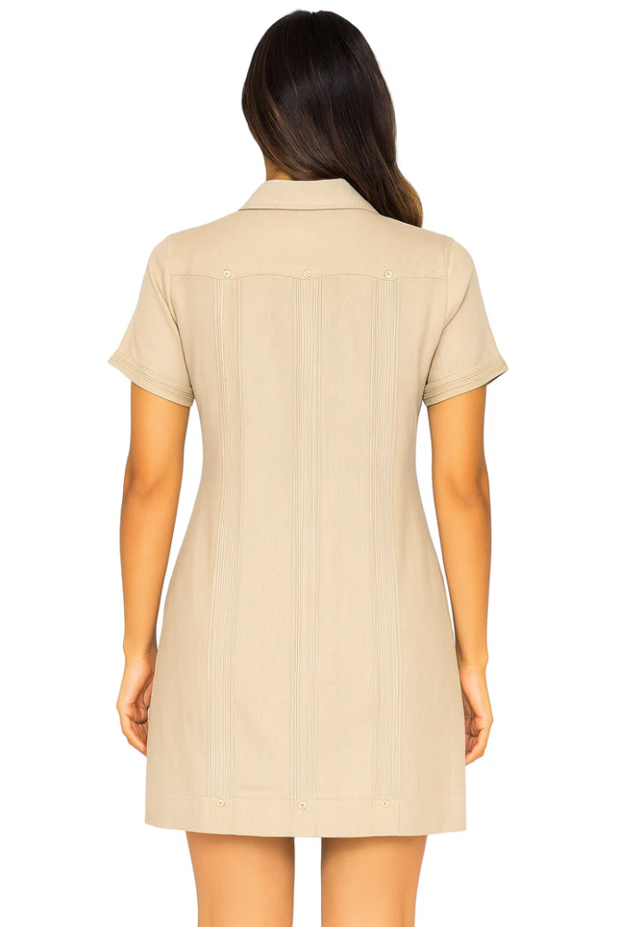 women's guayabera dress Texas Standard Texas Standard Tejas alforzas pleats Ladies Lt. Blue 100% Soft