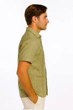 Load image into Gallery viewer, Men’s Wrinkle-Free Linen Blend Short Sleeve Guayabera
