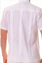 Load image into Gallery viewer, Bohio 100% Linen Short Sleeve Guayabera
