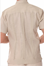 Load image into Gallery viewer, Bohio 100% Linen Short Sleeve Guayabera
