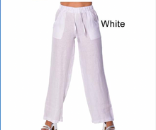 Load image into Gallery viewer, Women's 100% Linen Drawstring Pant
