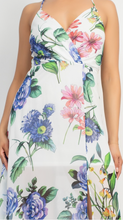 Load image into Gallery viewer, Surplice Floral Chiffon Maxi Dress
