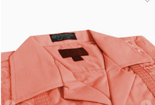 Load image into Gallery viewer, Omega Short Sleeve Poly/Cotton Guayabera
