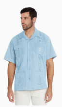 Load image into Gallery viewer, Omega Short Sleeve Poly/Cotton Guayabera

