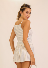 Load image into Gallery viewer, Striped Button-front Top and Short Set
