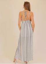Load image into Gallery viewer, Vacay Maxi Striped Maxi Sundress
