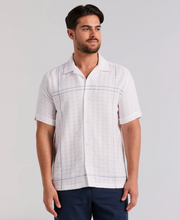 Load image into Gallery viewer, COTTON BLEND GEO EMBROIDERED SHIRT
