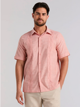Load image into Gallery viewer, LINEN BLEND EMBROIDERED TUCK SHIRT
