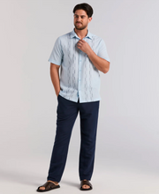 Load image into Gallery viewer, LINEN BLEND DOBBY PANEL SHIRT
