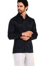 Load image into Gallery viewer, Long Sleeve Linen Guayabera
