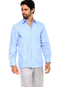 Long Sleeve Linen Guayabera