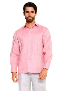 Long Sleeve Linen Guayabera