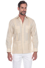 Load image into Gallery viewer, Long Sleeve Linen Guayabera
