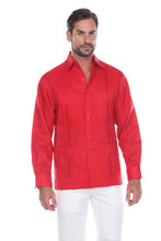 Load image into Gallery viewer, Long Sleeve Linen Guayabera
