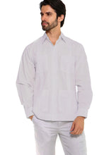 Load image into Gallery viewer, Long Sleeve Linen Guayabera
