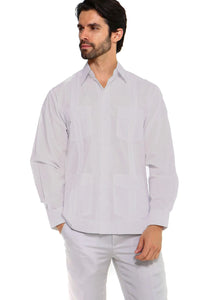 Long Sleeve Linen Guayabera
