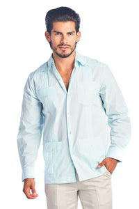 Long Sleeve Linen Guayabera