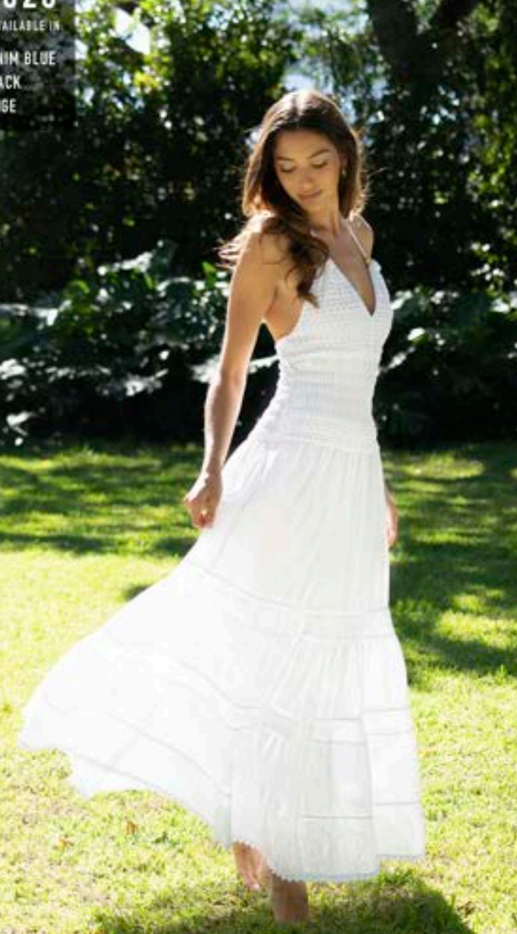 Sleeveless Crochet Long Dress