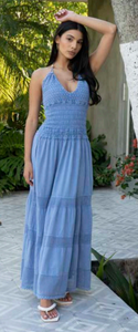 Sleeveless Crochet Long Dress