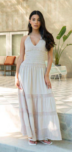 Sleeveless Crochet Long Dress
