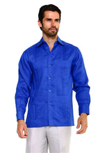 Load image into Gallery viewer, Long Sleeve Poly/Cotton Guayabera
