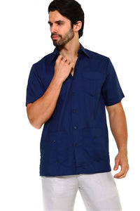 Short Sleeve Poly/Cotton Guayabera