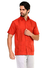 Load image into Gallery viewer, Short Sleeve Poly/Cotton Guayabera
