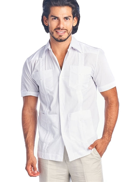 Short Sleeve Poly/Cotton Guayabera